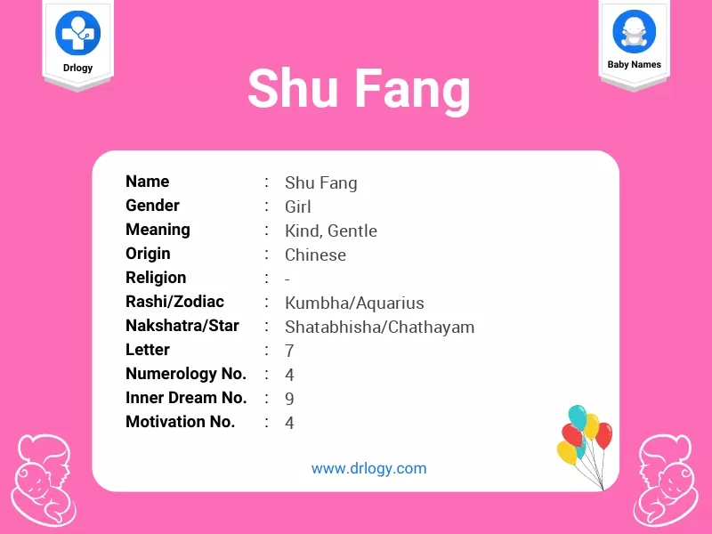 Shu Fang Name Meaning